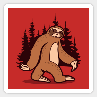 Funny Cute Kawaii Sloth Bigfoot Gift For Sloth Lovers Sticker